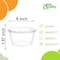 Ecoquality 4 Oz Portion Cups with Hinged Lid Leak Proof Condiment Souffle Containers, 500PK EQHINPC4OZ-500 - alternate 2