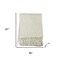 Homeroots 50" X 67" Cream And Sand Cotton Blend Woven Plaid Throw Blanket with Fringe 632904 - alternate 2