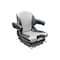 Uni Pro 138 Mechanical Suspension Seat | Black/Silver Vinyl with Red Piping 8798 - alternate 2