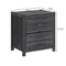 Homeroots 24" Dark Gray Distressed Solid Wood Two Drawer Nightstand 490276 - alternate 2
