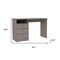 Homeroots 46" Light Gray and Brown Wood Computer Desk With Three Drawers 403811 - alternate 3