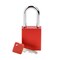 Brady Padlock, Keyed Different, Aluminum, Red, 1 1/2 in Shackle Height, 1 1/2 in Body Width SDAL-RED-38ST-KD - alternate 1