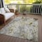 Homeroots 10' X 14' Taupe Ivory And Tan Floral Washable Indoor Outdoor Area Rug 583153 - alternate 2