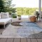 Homeroots 8' X 10' Denim Blue Brown And Beige Geometric Washable Indoor Outdoor Area Rug 604908 - alternate 2