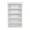 Homeroots 77" Antiqued White Solid Wood Five Tier Bookcase 523195 - alternate 1