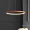 Jonathan Y Brice 15.75" Modern Contemporary Metal Round Dimmable Integrated LED Pendant, Orange JYL7202G - alternate 2
