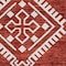 Homeroots 3' X 5' Red And Ivory Southwestern Washable Indoor Outdoor Area Rug 593714 - alternate 2