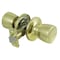 Prosource Passage Knob, Metal, Polished Brass, 2-3/8 to 2-3/4 in Backset, 1-3/8 to 1-3/4 in Thick Door TS730BRA4V - alternate 1