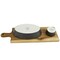 Gibson Elite Gracious Dining 3-Piece Reactive Fine Ceramic Bowl Set With Acacia Wood Tray in Gray 116922.03 - alternate 1