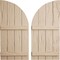 Ekena Millwork Pecky Cypress 4 Board Joined Board-n-Batten w/Quarter Round Arch Top Faux Wood Shutters, 22"W x 48"H SHUBJQ22X48PCPR - alternate 1