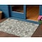 Homeroots 3' X 5' Sage And Off White Geometric Washable Indoor Outdoor Area Rug 608993 - alternate 1