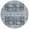 Homeroots 8' Blue And Denim Blue Round Aztec Washable Indoor Outdoor Area Rug 616594 - alternate 2