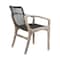 Armen Living Beckham Outdoor Patio Dining Chair in Light Eucalyptus Wood and Charcoal Rope LCBECHDKGRY - alternate 2