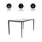 Leisuremod Rectangular 55.11 in W, 28.7 in L, Stone/Aluminum, White Grey ATBL-55CG-S - alternate 2