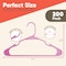 Campior Premium Pink Clothes Hangers, Slim, Durable, with Shoulder Grooves for Coats and Laundry, 200PK CMPPLH200PK - alternate 2
