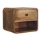 Homeroots 12" Beige Solid Wood Square One Drawer Floating Nightstand 651485 - alternate 2
