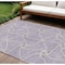 Homeroots 8' X 10' Lavender And Ivory Geometric Washable Indoor Outdoor Area Rug 612884 - alternate 1