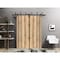 Sartodoors Slab Barn Door Panel, Planum 0011 Oak and Aluminum Strips, Sturdy Finished Flush Modern Doors, Pock PLANUM0011S-DUB-1884 - alternate 1