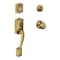 Schlage Schlage Camelot Accent Antique Brass Entry Handleset 1-3/4 in. F60GCAM609GEO - alternate 1