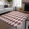 Homeroots 5' X 8' Burgundy Geometric Washable Indoor Outdoor Area Rug 577026 - alternate 2