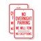 Signmission No Overnight Parking We Will Tow - No Exceptions, 18'' X 24'' 2 Signs, Heavy Gauge Aluminum, 2PK A-1824-2PACK-23826 - alternate 1