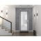 Vdomdoors Front Exterior Prehung FiberGlass Door Frosted Glass / Manux 8102 Grey Ash / Office Commercial and MANUX8102EXD-SS-W30 x H80-RH - alternate 2