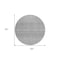 Homeroots 8' Silver Gray And Ivory Round Tribal Washable Indoor Outdoor Area Rug 582646 - alternate 3