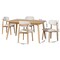 Baxton Studio Emily 5-Piece Dining Set, Natural and White 261-14268-13283-ZORO - alternate 2