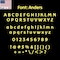 Aacc Self-Adhesive Vinyl Number: 2, Size: 20 cm. Color: Yellow Font: Anders, 24PK AACC-Anders-N2-Yellow-M20x24 - alternate 1