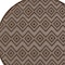 Homeroots 8' Brown Round Geometric Indoor Outdoor Area Rug 572834 - alternate 2