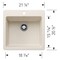 Blanco Liven SILGRANIT 21in Single Bowl Dual Mount Kitchen Sink - Soft White 443233 - alternate 2