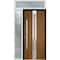 Vdomdoors Steel Door Deux 1744 Natural Oak Sidelight and Transom White Window Stainless Inserts Single Modern DEUX1744EXD-OAKW-W36+16xH80+16-RH-O - alternate 1