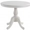 Homeroots 36" White Rounded Solid Manufactured Wood And Solid Wood Pedestal Base Dining Table 517753 - alternate 2
