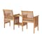 Alaterre Furniture Bristol Acacia Wood Outdoor Double Seat Bench with Attached Table ANBR01ANO - alternate 2