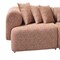 Homeroots Orange Boucle Modular Curved Three Piece Sectional With Toss Pillows 643975 - alternate 2