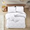 Homeroots White King Polyester 180 Thread Count Washable Duvet Cover Set 529061 - alternate 2