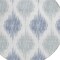 Homeroots 8' Sky Blue Ivory And Denim Blue Round Ikat Washable Indoor Outdoor Area Rug 589124 - alternate 2