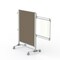 Ghent Nexus Jr. Partition, Mobile 2-Sided Fabric Bulletin Board, 46''H x 34''W, Taupe NEX223FFP-96 - alternate 2