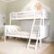 Flash Furniture Dallas Bunk Bed Twin Over Full, Convertible Slatted Solid Wood Bunk Bed Frame w/Ladder, White MG-0900-31-TFB-WH-GG - alternate 2