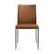 Armen Living Kash Upholstered Dining Chair in Brown Faux Leather with Black Metal Legs - Set of 2 LCKASIBLKPE - alternate 2