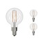 Bulbrite 40W Warm Wht Lght Clear G16 Dimmable (E12) Candelabra Screw Base LED Filament Lght Bulb, 2700K, 2PK 861428 - alternate 1