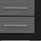 Homeroots 23" Black And Gray Wood Square Two Drawer Nightstand 643690 - alternate 2