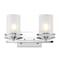 Jonathan Y Fairfax 14.3 in. 2-Light Metal/Frosted Glass Contemporary Glam LED Vanity Light, Chrome JYL7485A - alternate 1