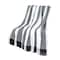 Homeroots Black and White Woven Cotton Striped Throw Blanket 478676 - alternate 2