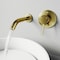 Vigo Olus Single Handle Wall Mount Bathroom Faucet in Matte Brushed Gold VG05001MG - alternate 2