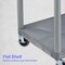 Luxor Utility Cart with Lipped Plastic Shelves, 300 lb Load Capacity, 2 Shelves, 24 in L, 18 in W STC22-G - alternate 2