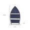 Homeroots 30" Navy Blue And White Metal and Wood Boat Shaped Bookcase 489054 - alternate 2