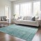 Homeroots 3' X 5' Teal Blue And Aqua Abstract Washable Indoor Outdoor Area Rug 588232 - alternate 2