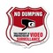 Signmission No Dumping Shield Sign This Property Is, 6 inch X 6 inch, Plastic Sign, 2PK SHI-P-2PACK-6-393 - alternate 1