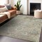 Homeroots 10' X 14' Beige Gray And Green Floral Washable Indoor Outdoor Area Rug 604065 - alternate 2